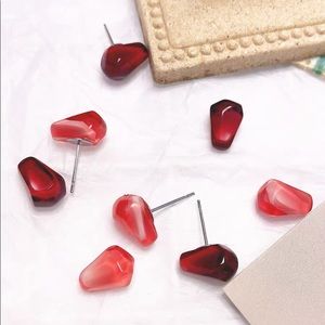 Pomegranate stud earrings